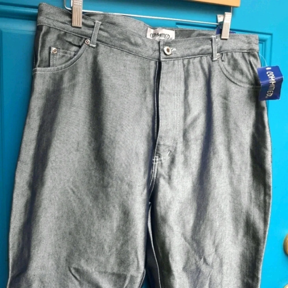 NEW Sterling Silver Jeans Metallic Denim Metal Disco Cropped Pant 12 - Picture 11 of 14